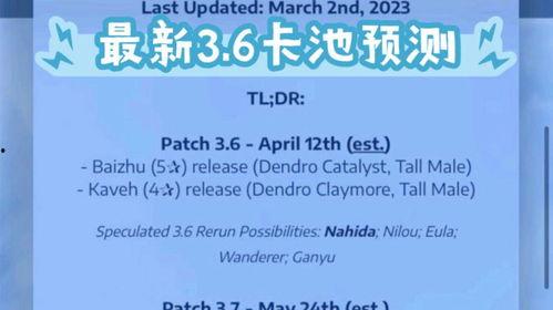 3.6卡池爆料最新,新角色与限定皮肤大揭秘! 第1张 3.6卡池爆料最新,新角色与限定皮肤大揭秘! 第1张